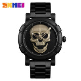 SKMEI Skull Watch Men Watches Luxury Brand Quartz Watch Sport Waterproof Stainless Steel Male Wristatch Reloj Militar Clock 9178