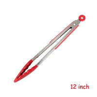 LMETJMA Premium Kitchen Tongs Silicone Cooking Tongs 9 12 inch BPA Free Non-Stick BBQ Cooking Grilling Locking Food Tongs KC0253