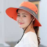 LAFEITE Safari Sun Hats For Women Summer Wide Brim UV UPF Ponytail Outdoor Hunting Fishing Hiking Hat Women 2019