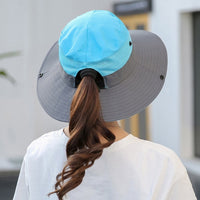 LAFEITE Safari Sun Hats For Women Summer Wide Brim UV UPF Ponytail Outdoor Hunting Fishing Hiking Hat Women 2019