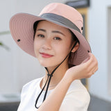 LAFEITE Safari Sun Hats For Women Summer Wide Brim UV UPF Ponytail Outdoor Hunting Fishing Hiking Hat Women 2019
