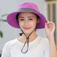 LAFEITE Safari Sun Hats For Women Summer Wide Brim UV UPF Ponytail Outdoor Hunting Fishing Hiking Hat Women 2019