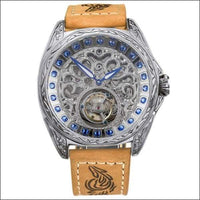 Sapphire Diamond Crystal Skeleton Tourbillon Wrist Watch