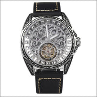 Sapphire Diamond Crystal Skeleton Tourbillon Wrist Watch