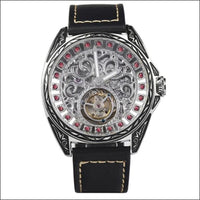 Sapphire Diamond Crystal Skeleton Tourbillon Wrist Watch