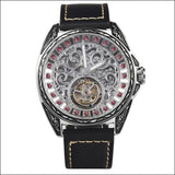 Sapphire Diamond Crystal Skeleton Tourbillon Wrist Watch