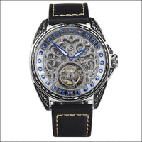 Sapphire Diamond Crystal Skeleton Tourbillon Wrist Watch