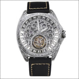 Sapphire Diamond Crystal Skeleton Tourbillon Wrist Watch
