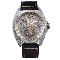Sapphire Diamond Crystal Skeleton Tourbillon Wrist Watch