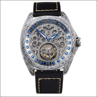Sapphire Diamond Crystal Skeleton Tourbillon Wrist Watch