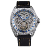 Sapphire Diamond Crystal Skeleton Tourbillon Wrist Watch