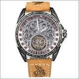 Sapphire Diamond Crystal Skeleton Tourbillon Wrist Watch