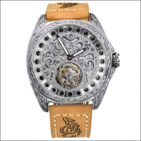 Sapphire Diamond Crystal Skeleton Tourbillon Wrist Watch