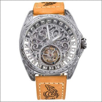 Sapphire Diamond Crystal Skeleton Tourbillon Wrist Watch