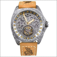Sapphire Diamond Crystal Skeleton Tourbillon Wrist Watch
