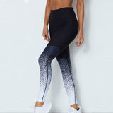 Laamei Printed Slim Fitness Leggings Women Compression Push Up Leggins Clothing Workout Printing Patchwork Trousers 2019