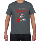 Glitter Rock Band Queen T Shirt Men Cool streetwear Pop rock T-shirt men Summer 100% Cotton Heavy Rock Tops tees men clothing