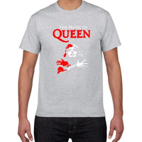 Glitter Rock Band Queen T Shirt Men Cool streetwear Pop rock T-shirt men Summer 100% Cotton Heavy Rock Tops tees men clothing