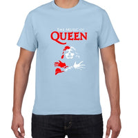 Glitter Rock Band Queen T Shirt Men Cool streetwear Pop rock T-shirt men Summer 100% Cotton Heavy Rock Tops tees men clothing