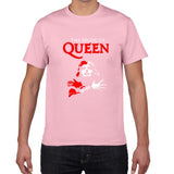Glitter Rock Band Queen T Shirt Men Cool streetwear Pop rock T-shirt men Summer 100% Cotton Heavy Rock Tops tees men clothing