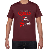 Glitter Rock Band Queen T Shirt Men Cool streetwear Pop rock T-shirt men Summer 100% Cotton Heavy Rock Tops tees men clothing