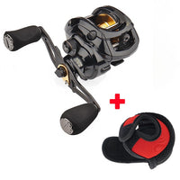 JITAI Baitcasting Reel Dual Brake System 10Kg Carbon Fiber Drag 7.0:1 High Speed Lightweight 204g Fishing Reel Fishing Wheels