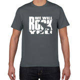 Glitter Rock Band Queen T Shirt Men Cool streetwear Pop rock T-shirt men Summer 100% Cotton Heavy Rock Tops tees men clothing