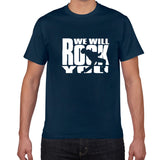 Glitter Rock Band Queen T Shirt Men Cool streetwear Pop rock T-shirt men Summer 100% Cotton Heavy Rock Tops tees men clothing