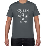 Glitter Rock Band Queen T Shirt Men Cool streetwear Pop rock T-shirt men Summer 100% Cotton Heavy Rock Tops tees men clothing