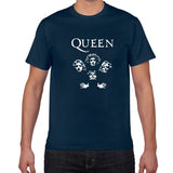 Glitter Rock Band Queen T Shirt Men Cool streetwear Pop rock T-shirt men Summer 100% Cotton Heavy Rock Tops tees men clothing