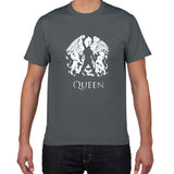 Glitter Rock Band Queen T Shirt Men Cool streetwear Pop rock T-shirt men Summer 100% Cotton Heavy Rock Tops tees men clothing