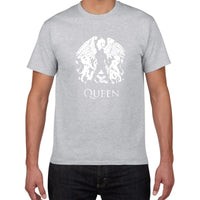 Glitter Rock Band Queen T Shirt Men Cool streetwear Pop rock T-shirt men Summer 100% Cotton Heavy Rock Tops tees men clothing