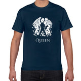 Glitter Rock Band Queen T Shirt Men Cool streetwear Pop rock T-shirt men Summer 100% Cotton Heavy Rock Tops tees men clothing